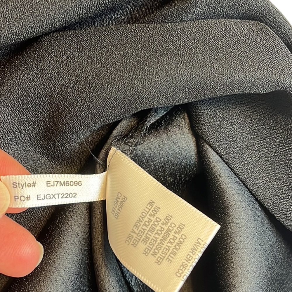 ELIZA J Crepe & Chiffon Jumpsuit In Black Size 2 - Picture 10 of 10